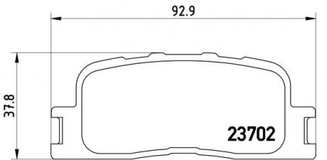 Комплект тормозных колодок из 4 шт. дисков BREMBO P83088