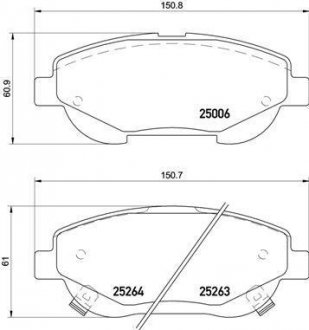 Колодки тормозные дисковые BREMBO P83148