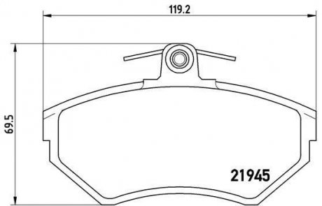 Гальмівні колодки дискові BREMBO P85 042