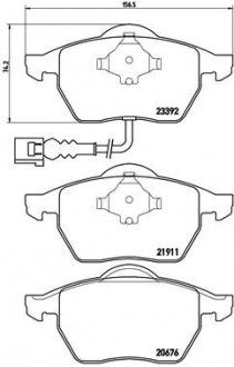 Комплект тормозных колодок из 4 шт. дисков BREMBO P85045