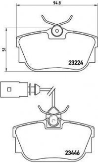 Тормозные колодки задние VW BREMBO P85046