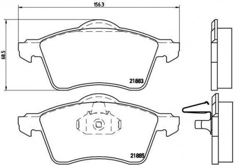 Гальмівні колодки дискові BREMBO P85 047