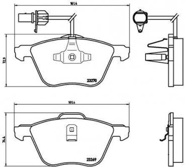 Тормозные колодки дисковые BREMBO P85 061