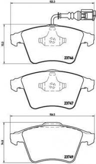 Тормозные колодки передние VW T 5 BREMBO P85082