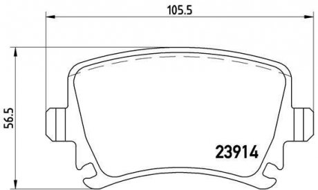 Гальмівні колодки задні AUDI/SEAT/SKODA/VW/VW (FAW) BREMBO P85095