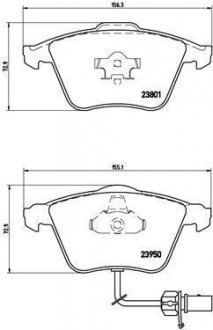 Комплект тормозных колодок из 4 шт. дисков BREMBO P85097