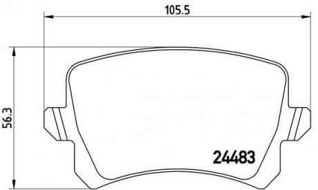 Комплект тормозных колодок из 4 шт. дисков BREMBO P85108 (фото 1)