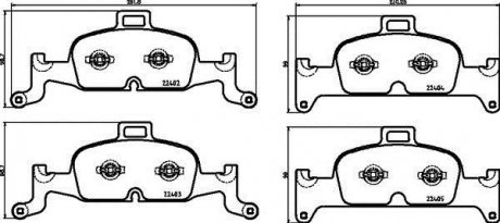 Тормозные колодки дисковые BREMBO P85 164