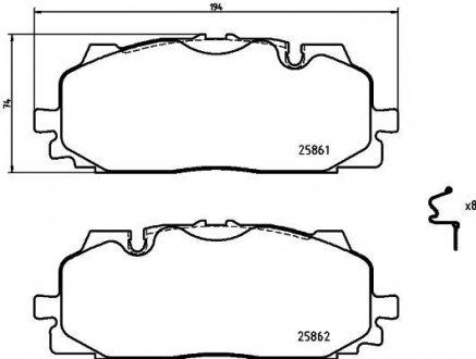 Колодка гальм. диск. передн. BREMBO P85165