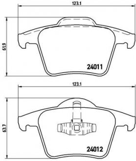 Гальмівні колодки дискові BREMBO P86019 (фото 1)