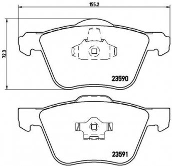 Комплект тормозных колодок из 4 шт. дисков BREMBO P86022