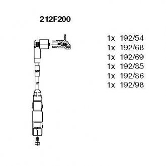 Комплект проводів високої напруги BREMI 212F200