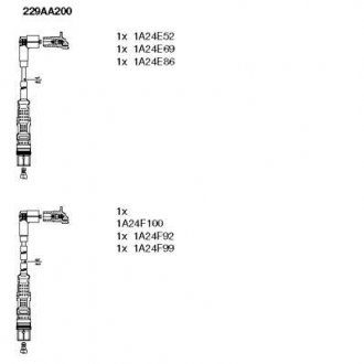 Комплект проводов высокого напряжения. BREMI 229AA200