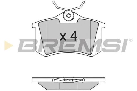 Тормозные колодки зад. Caddy III/IV/Passat/Audi A4/A6 (Lucas) Bremsi BP2807