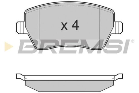 Гальмівні колодки перед. Kangoo/Logan 08-/Duster 10- (TRW) Bremsi BP3026