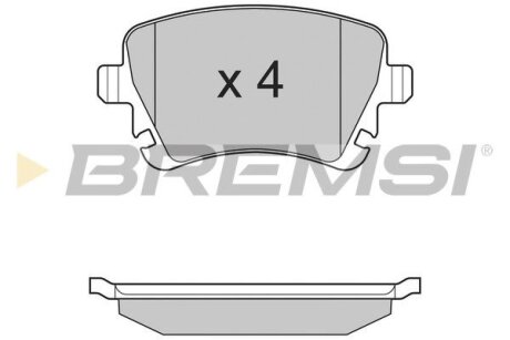 Тормозные колодки зад. Caddy III/Golf V/Audi A4 03- Bremsi BP3130
