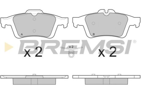 Гальмівні колодки зад. Connect/Focus II//Citroen C5/Saab 9-3 01- (ATE) Bremsi BP3217