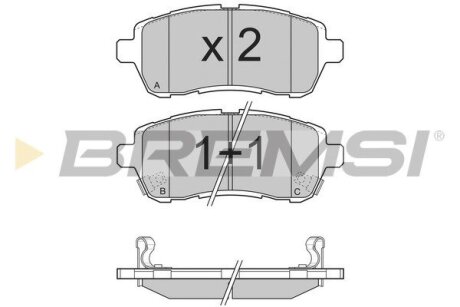 Тормозные колодки перед. Ford Fiesta VI 08- (TRW) Bremsi BP3316