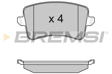 Гальмівні колодки зад A4 07-/Q5 12- (ATE) Bremsi BP3349