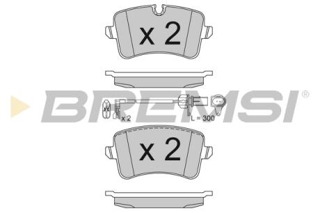 Гальмівні колодки зад. Audi A6 10- (TRW) Bremsi BP3493