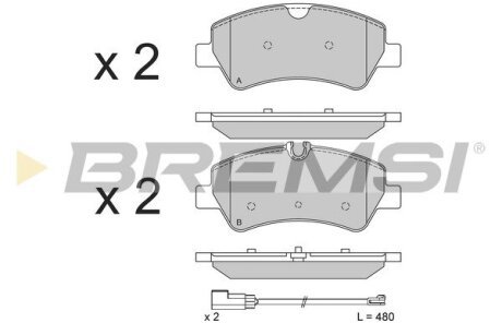Тормозные колодки зад. Transit (V348) 12- (RWD) Bremsi BP3526