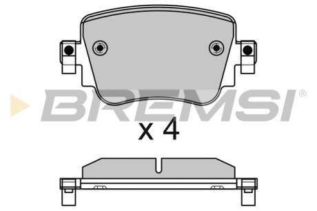 Тормозные колодки зад. Octavia III/Sharan/Audi Q3 12- (TRW) Bremsi BP3623