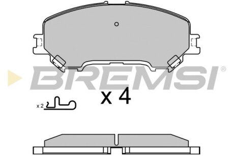 Тормозные колодки перед. Qashqai II/Kadjar 13- (Akebono) Bremsi BP3629