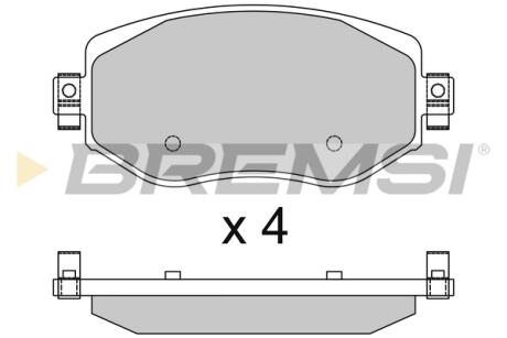 Гальмівні колодки пер. Renault Megane IV 15- Bremsi BP3737