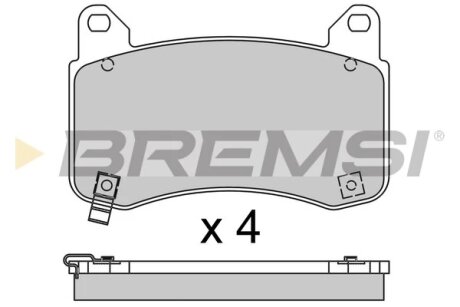 Гальмівні колодки перед. TESLA MODEL 3 17- (BREMBO) Bremsi BP3951