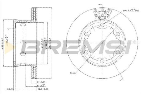 Тормозной диск зад. Sprinter/LT 95-06 (спарка) Bremsi CD5191V