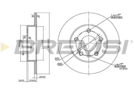 Гальмівний диск зад. Opel Astra G 98- (264x10) Bremsi CD7044S