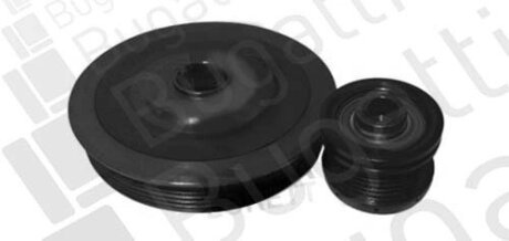 Шкив коленвала + шкив генератора 1.4D/1.6D FIESTA V/VI, FUSION/PEUGEOT 206, 307 01- Bugatti BPSD1037A-ND