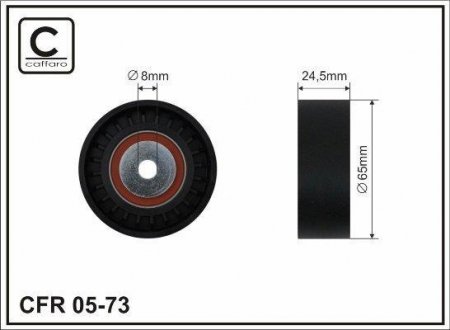 65x8x24,5 plastic Ролик паска приводного VAG 2.5Tdi 97- CAFFARO 05-73