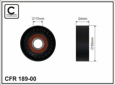 65x17x24 Ролик паска приводного VAG 1.4FSI-1.6FSI 05.02- CAFFARO 189-00