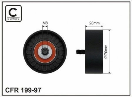 Ролик паска приводного 70x8x28 CAFFARO 199-97