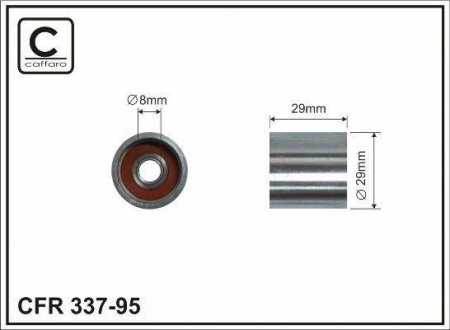 29x8x29 Ролик паска приводного Skoda/VW Golf V/Caddy II CAFFARO 337-95