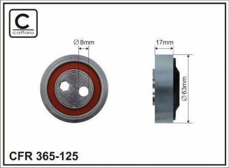 63x10x17 Ролик паска приводного VAG 2.5TDI 07.97- CAFFARO 365-125