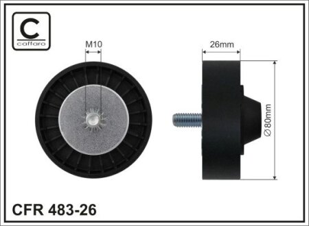 80x10x26 Ролик паска приводного BMW 3 E90 05- CAFFARO 483-26