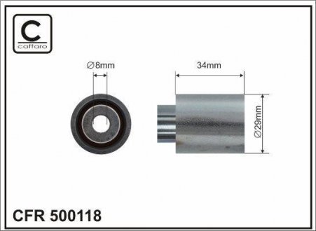 !знято з в-цтва!29x8x34 metal Ролик паска приводного Audi A6 3.7/4.2 A8 99 - CAFFARO 500118