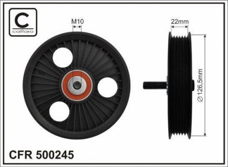 126,5x10x22 Ролик паска приводного Renault 1.5dCi 01- CAFFARO 500245