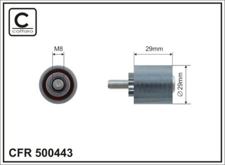 Знято з в-цтва! 29x8x29 Ролик паска приводного OPEL/SAAB 2.0CDTI CAFFARO 500443