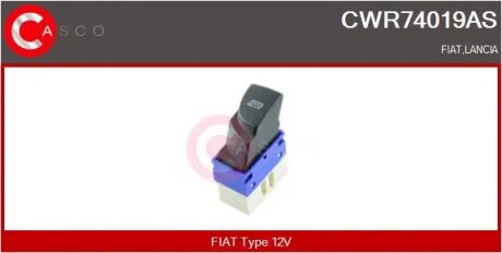 Перемикач склопідіймача CASCO CWR74019AS