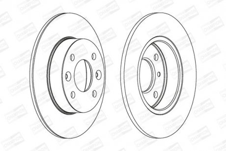 Гальмівний диск передній RENAULT CLIO, SUPER 5, TWINGO, EXPRESS CHAMPION 561257CH