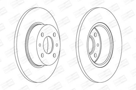 Тормозной диск задний Fiat Bravo /Croma / Linea / Stilo / Chrysler Delta CHAMPION 561329CH