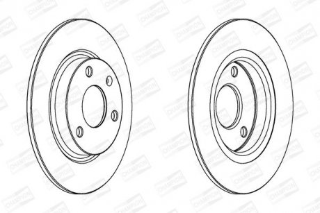Гальмівний диск передній Renault 106 / Citroen AX, Saxo CHAMPION 561359CH