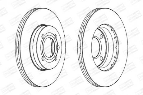 Диск тормозной передний (кратно 2шт.) VW Polo III (95-09) CHAMPION 561448CH