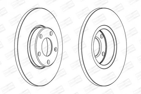 Тормозной диск передний Audi 100, A4, A6 / Volvo 7700, 8500, 8700, 9700, 9900 CHAMPION 561547CH