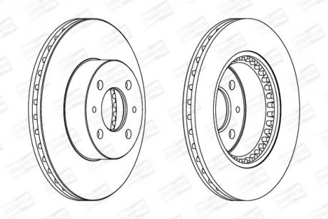 RENAULT Диск тормозной передн.Laguna 1.8I/2.0I,2.2D 95- CHAMPION 561592CH