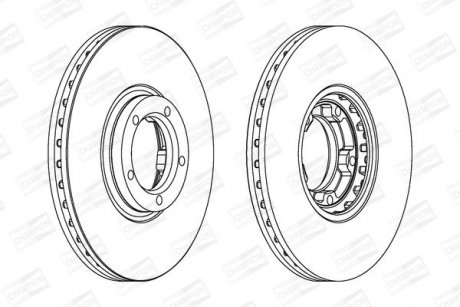 FORD Диск тормозной передний Transit 94- CHAMPION 561625CH