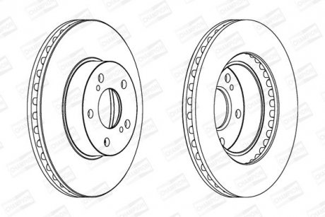 Гальмівний диск передній Subaru Impreza, Legacy II, III CHAMPION 561666CH (фото 1)